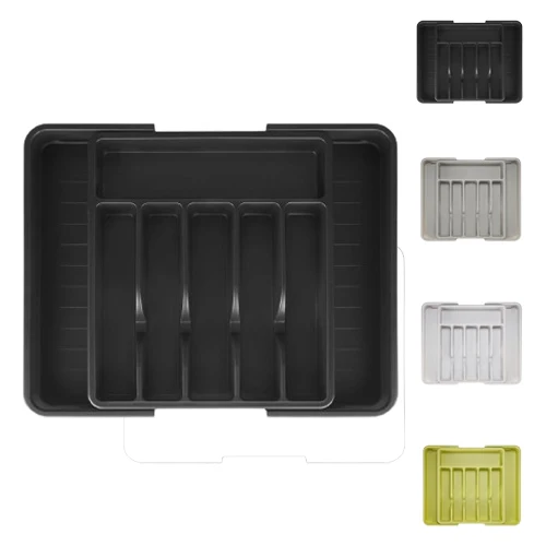 Flatware Tray Holder Kitchen Utensil Tool Drawer Dividers PP Plastic Expandable Drawer Organizer Kitchen Cutlery Organizer