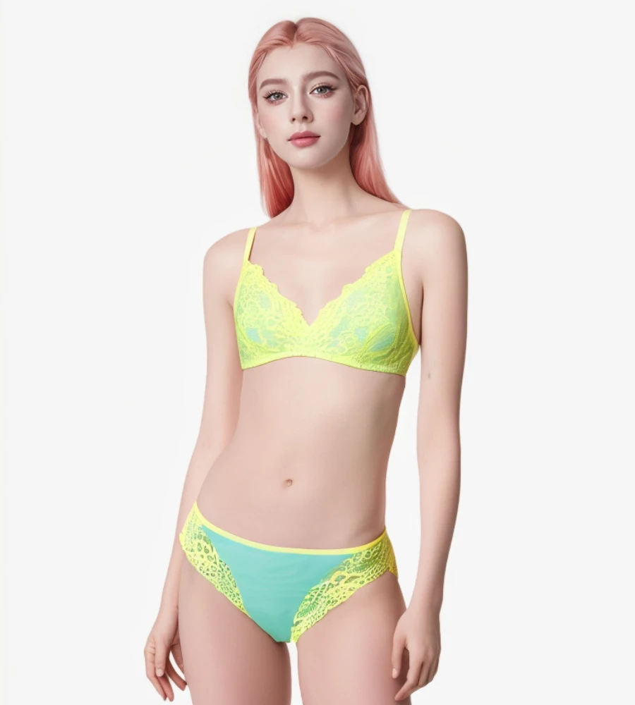 High Quality OEM ODM Custom Women Underwear Plus Size Bra Set and Panties Lace Beauty Bra And Panties