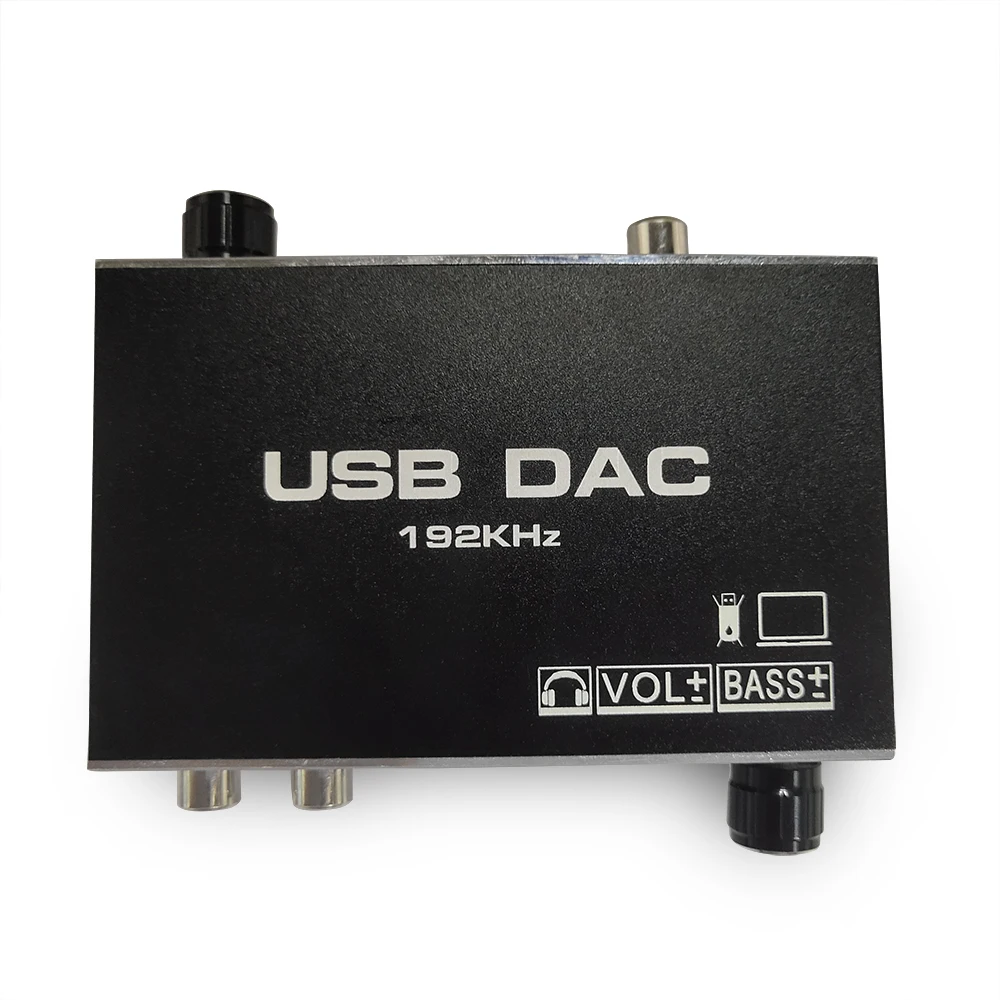 New 192KHZ USB DAC Digital to Analog Audio Converter Adapter Support USB to transmit PC-side player signal
