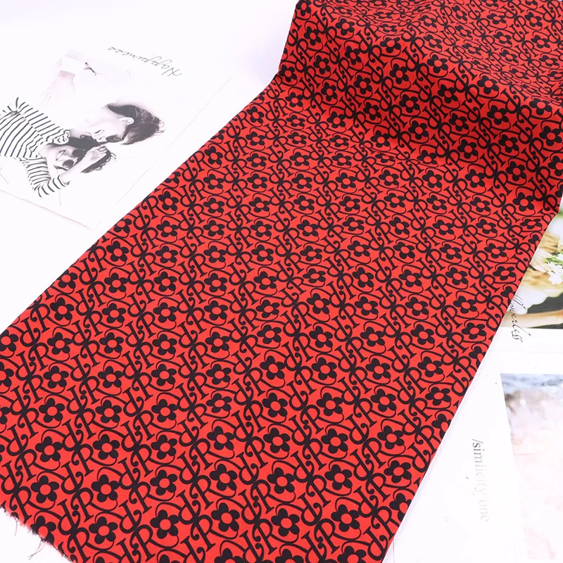 High quality black sunflower print shirt for women dress for children 100D four-sided elastic fabric