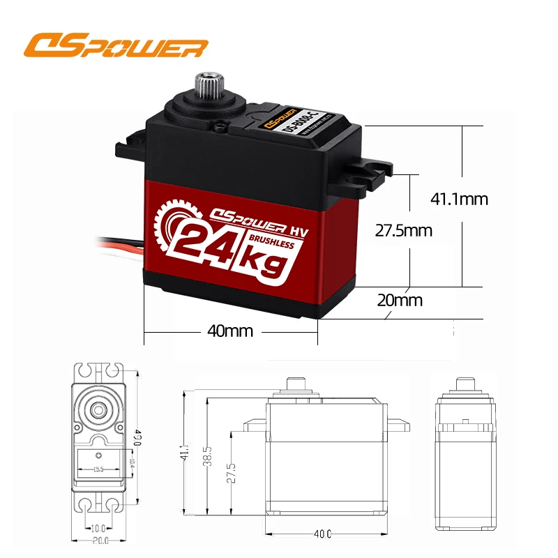 20KG 25KG Digital Servo High Torque Full Metal Gear Waterproof for RC Model DIY