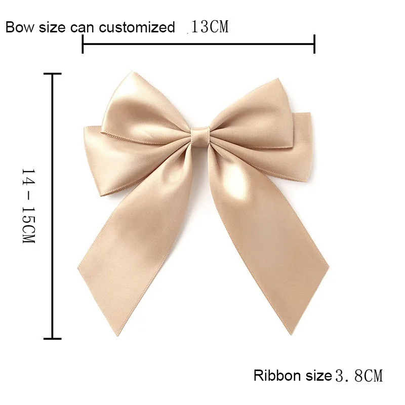 Pre-made Self adhesive Decoration Perfume bottle Pretie Ribbon tie Craft Satin Gift Ribbon Bow for gift package