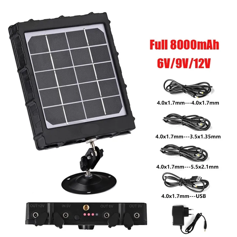 Solar 4G Hunting Cameras Photo Traps Scout Wild Camera Trail GPS/Email/MMS/FTP/GSM Night Vision External Solar Charger 4G Camera
