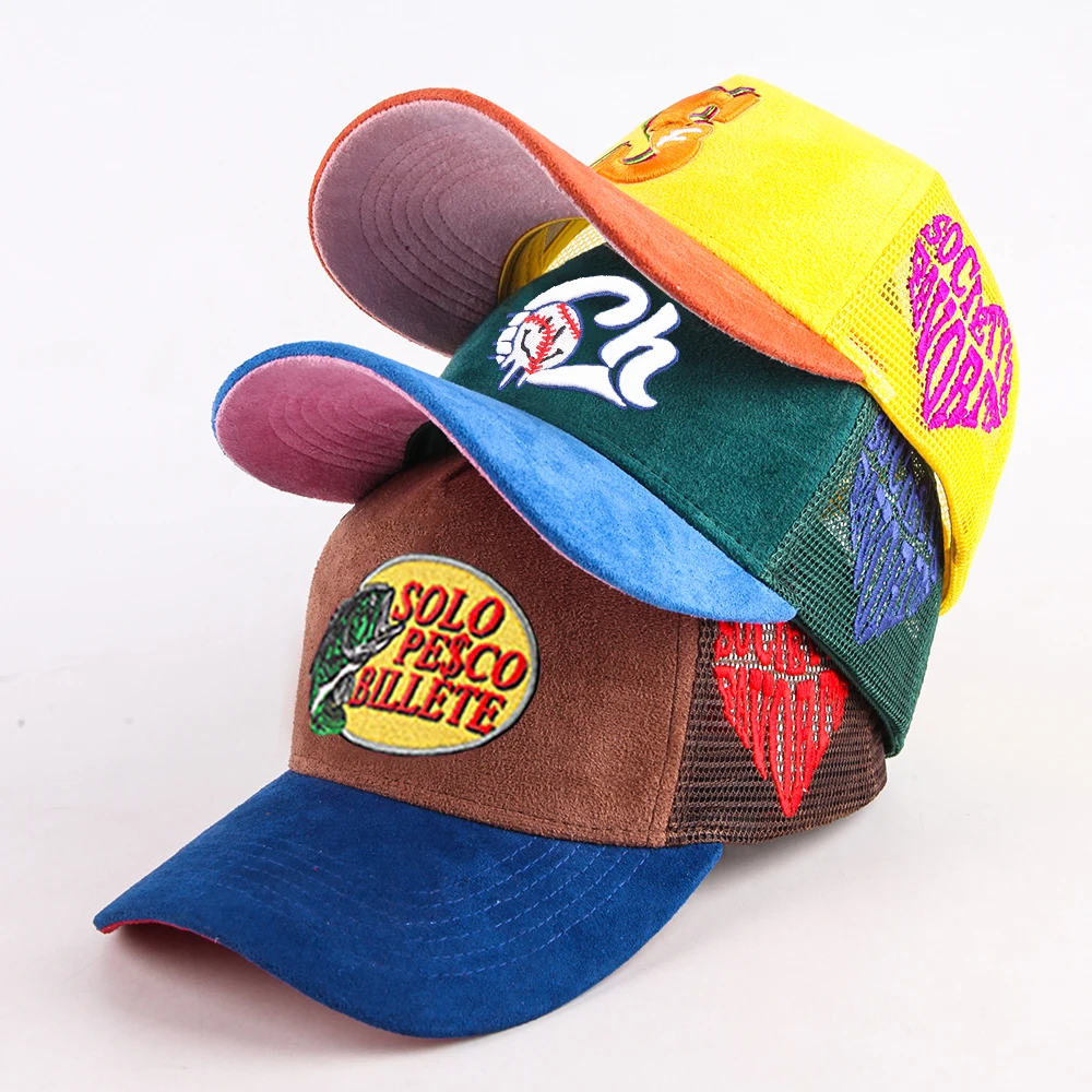 Wholesale high quality Custom 5 Panel embroidered Mesh Baseball Caps mesh hats custom Trucker Hats for Men