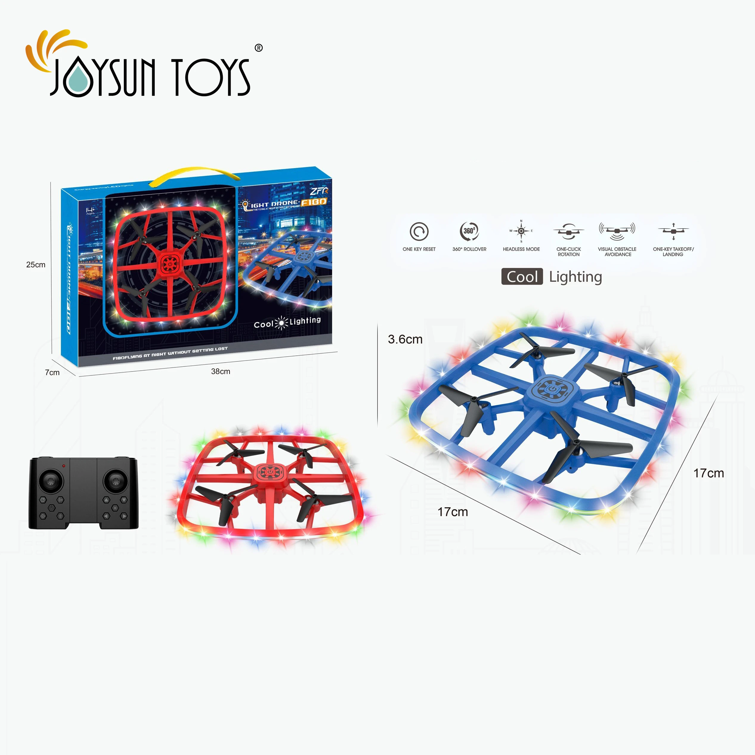 Mini Drone for Kids LED Night Lights One Key Take Off Landing RC Remote Control Small Flying Toys Drones for Beginners Boy