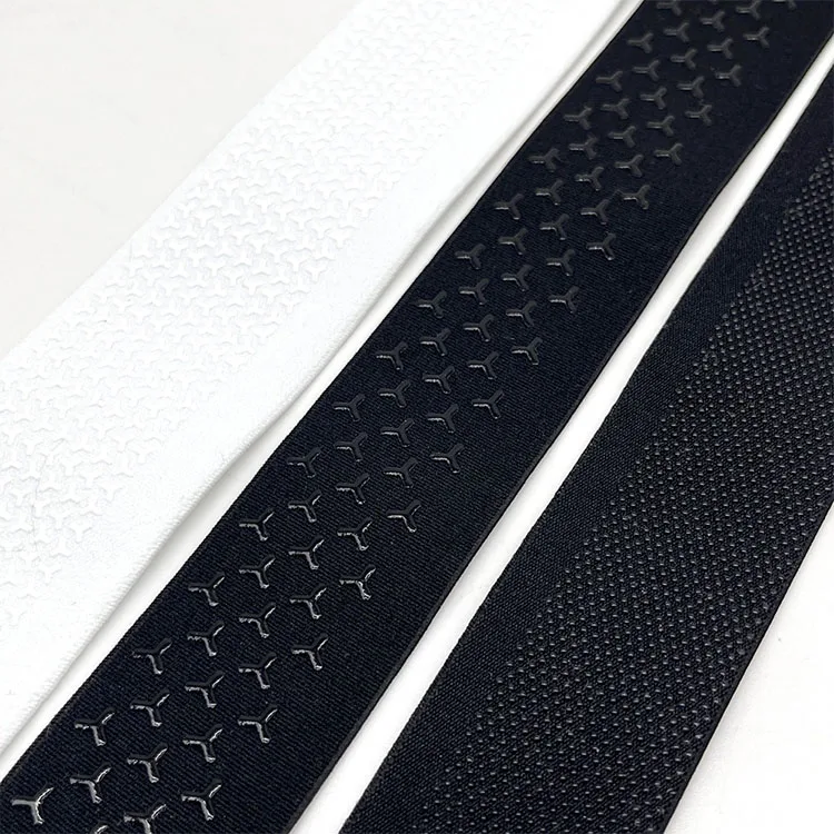 wholesale china wholesale low price printed elastic band polyester silicon nylon 3cm silicone anti-slip tape for pants