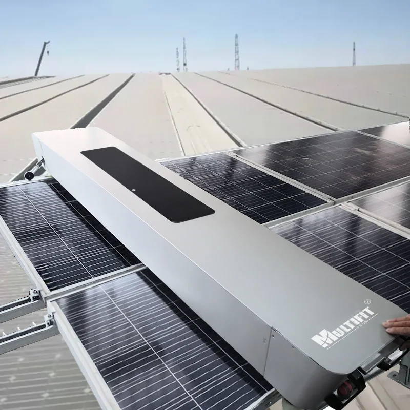 MULTIFIT Solar Cleaning Robot Lithium Battery Obstacle Crossing Deviation Correction and Rainwater Sensing Cleaning Machine