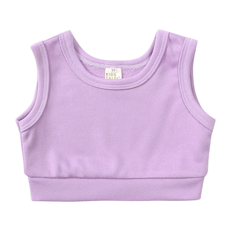 Customize 2023 Kids Girls Boutique Clothing Summer Toddler Girl Clothes 95% Polyester Vest 2 Piece Children Clothing Sets