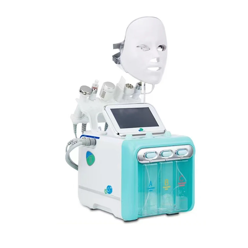 7 In 1 Hydra Led Mask Skin Peeling Blackhead Extraction Hydro Aqua Facial Dermabrasion Beauty Machine