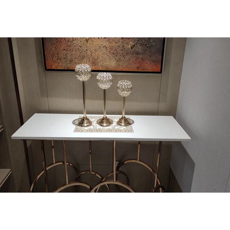 2022 Foshan Modern HBA Interior Design Console Table with Marble Top