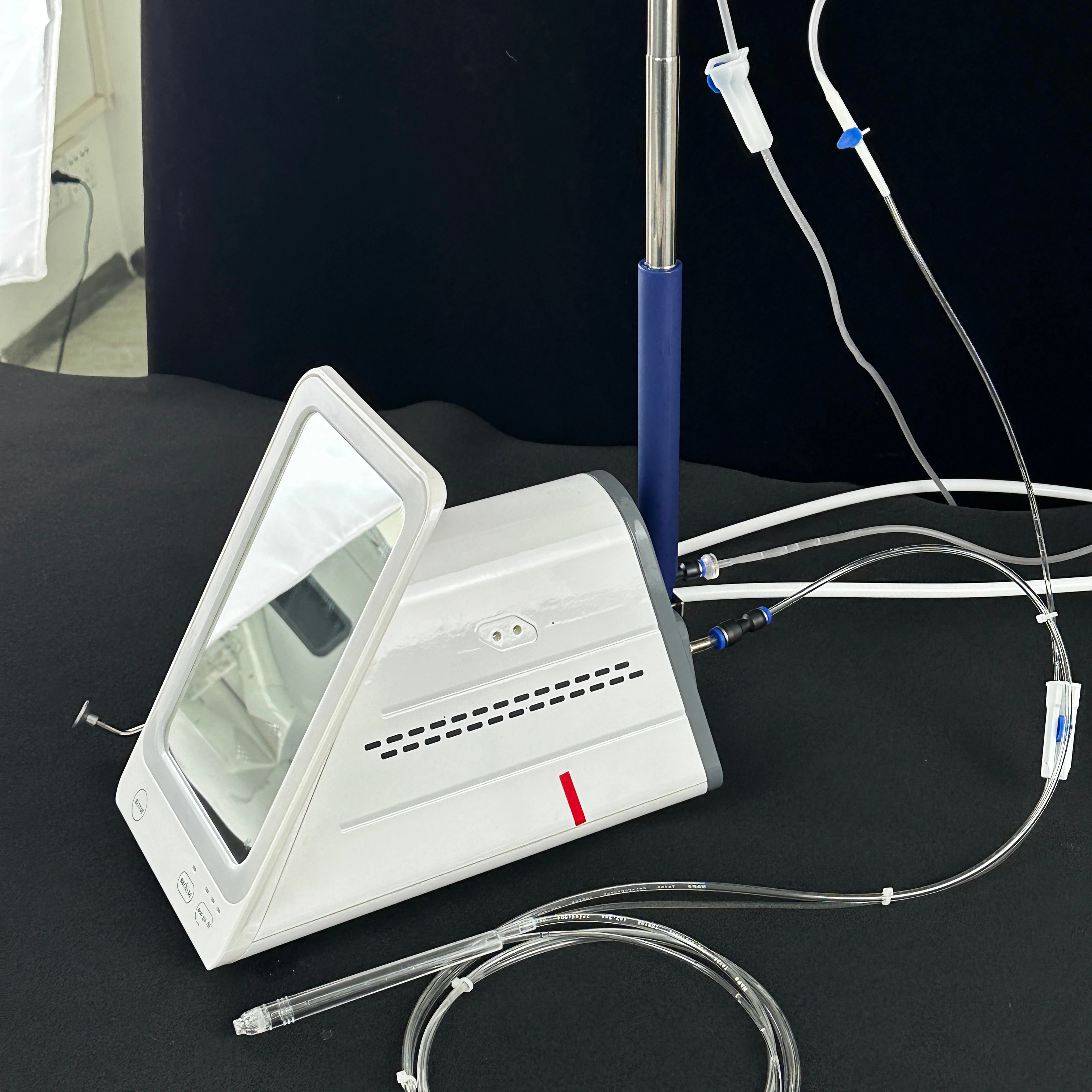 2 in 1 High pressure jet peel facial machine with skin moisturize oxygen injection pen & facial cleansing bubble making handle