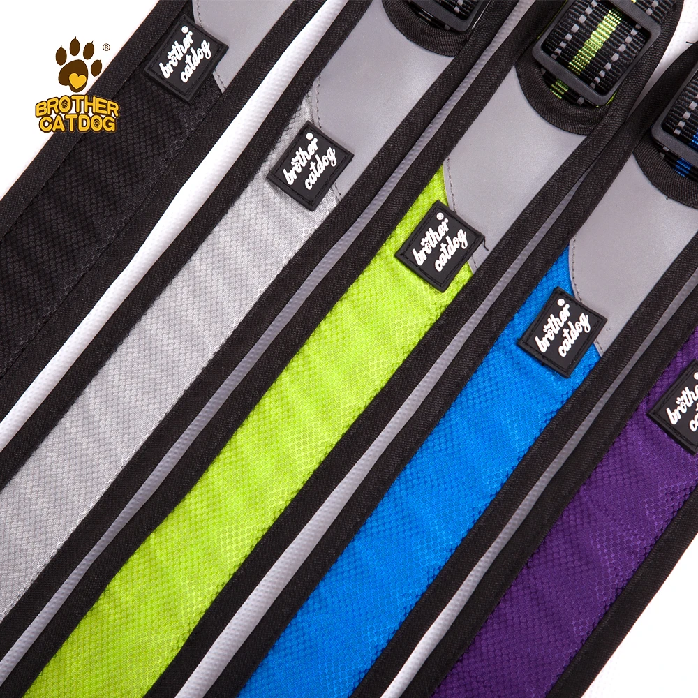wholesale pet outdoor products  Personalized reflective dog collars Travelling hiking breathable dog collar