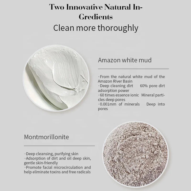 Balancing grease oil natural white clay cleansing mask female beauty moisturizing mask
