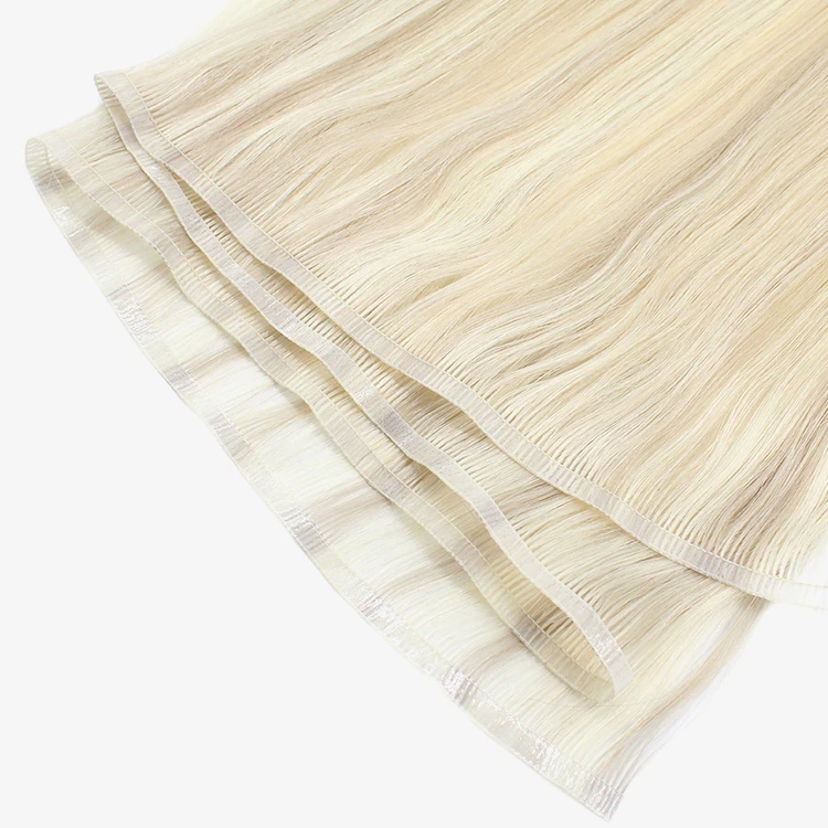 Multiple Attachment Options Top Quality Russian Hair Add Density To Fine Hair Double Drawn Flat Weft Hair Extension