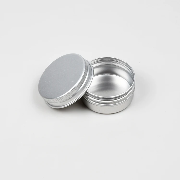 20G 20ML Dia.40 mm Tin Cans Empty Round Aluminum Jar Lipgloss Cosmetic Container with Screw Cover