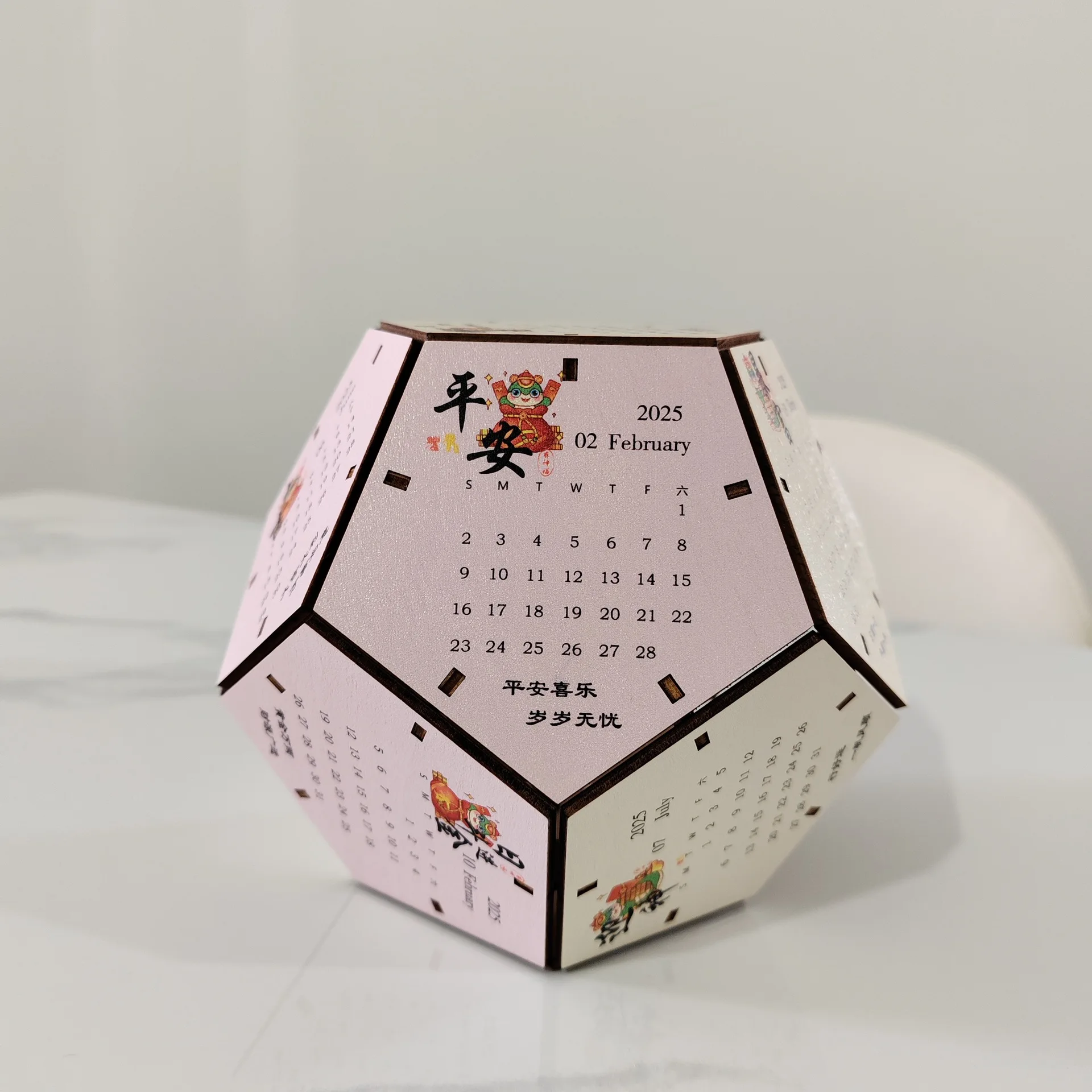 Настраиваемый 2025 настольный календарь креативные DIY собранные Деревянные Настольный Календарь настольные украшения
