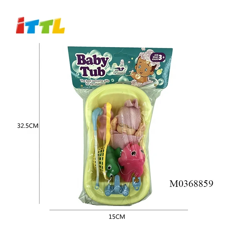 Mini bathtub toy sleeping 5 inch baby doll for kids