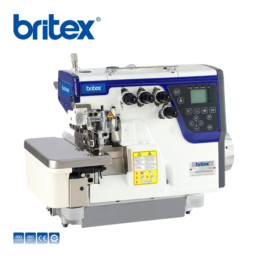Best quality Britex Br-GT918-4ut stepper motor high speed automatic overlock sewing machine