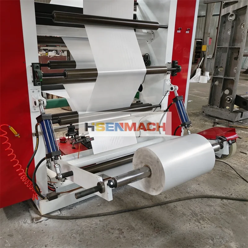 High speed CI central impression press plastic non woven water based ink paper roll to roll flexo printing machine 6 color