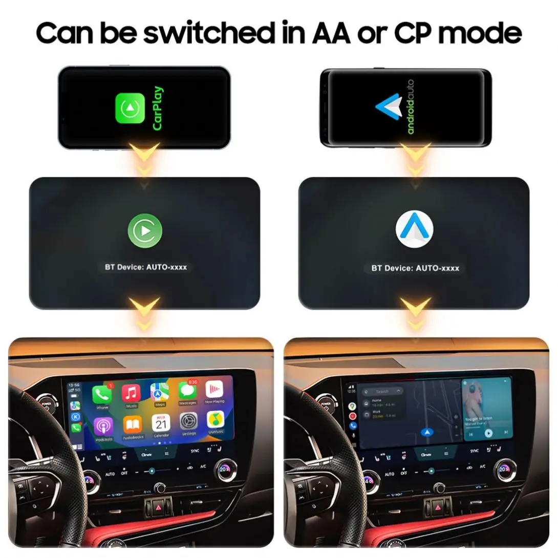 Wireless Android Auto Box Wireless Carplay Adapter Oem Carplay To Android Auto Ai Box Carplay Smart Box Online Upgrade