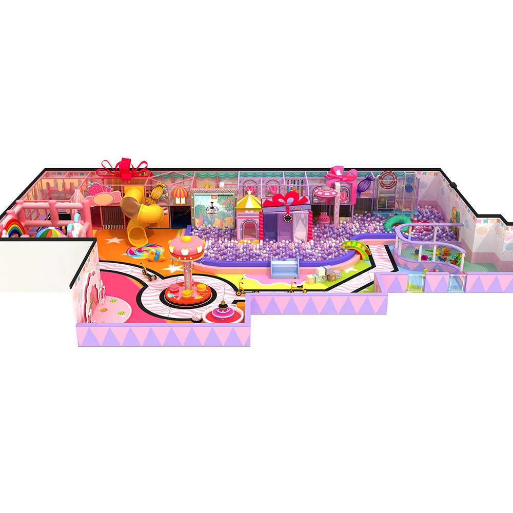 Amusement Park Trumpet Slide Kids Fiberglass Slide Playground Indoor Structure Softplay Equipment Plastic Indoor Playground