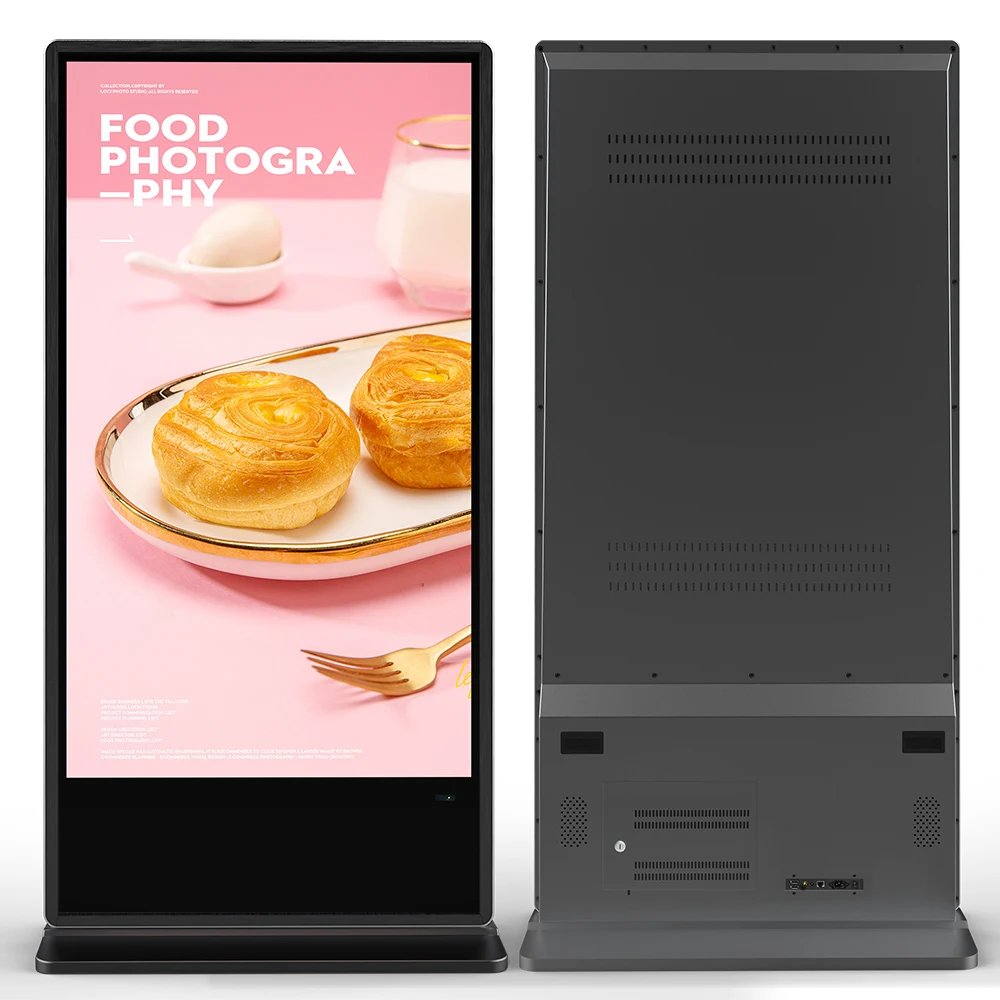 55 Inch Indoor Advertising Player Display Electronic Sign Board Floor Standing Digital Signage Kiosk