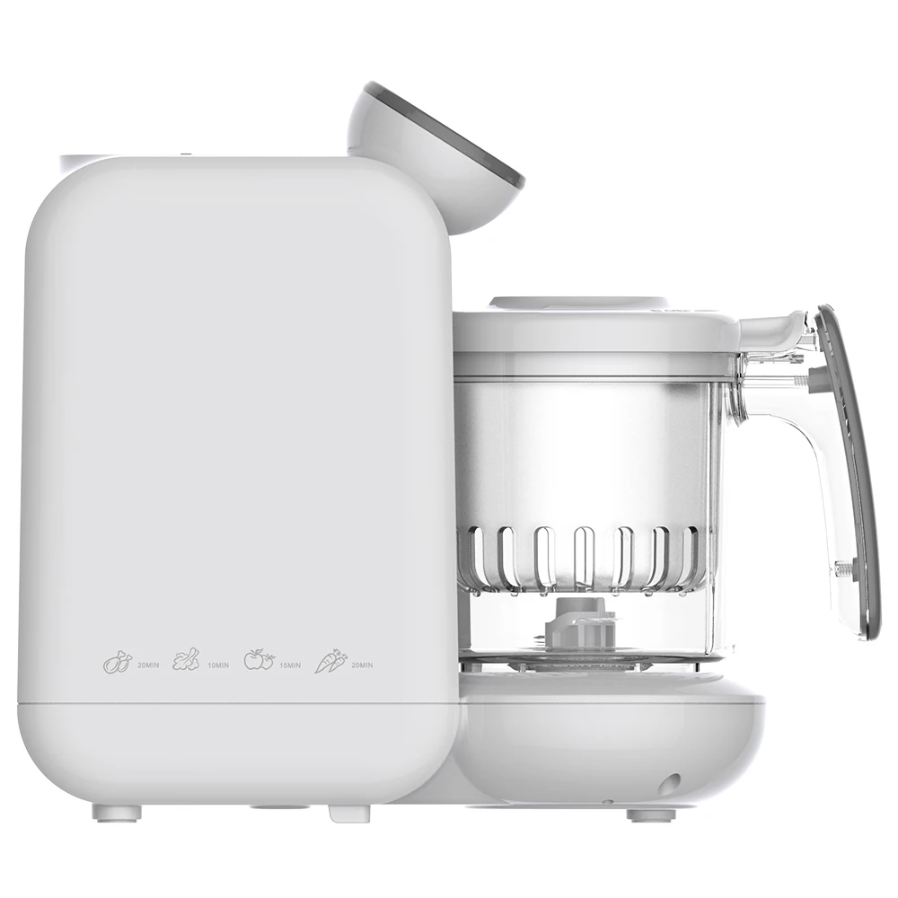 6 IN 1 Multifunctional Baby Food Processor, Smart Control Multifunctional Steamer Grinder with Steam Pot, Auto Cooking&Grinding