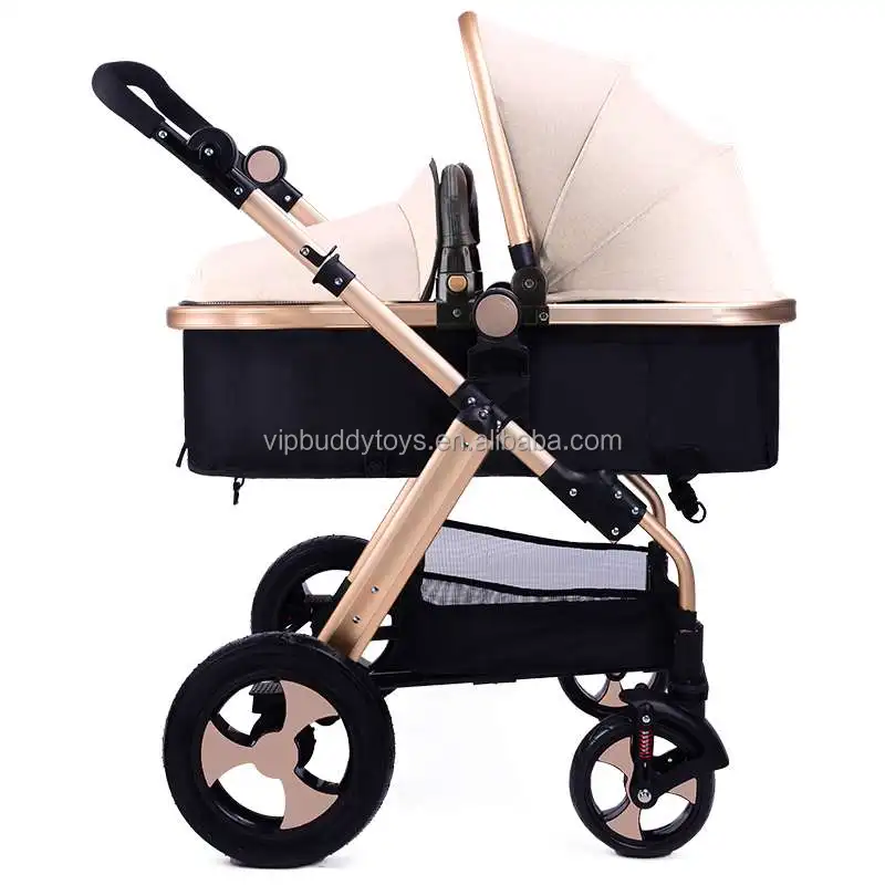 Hot Selling Name Brand Aluminum Alloy Frame Linen/Lycia Canopy Fabric Foldable Cheap Baby Stroller