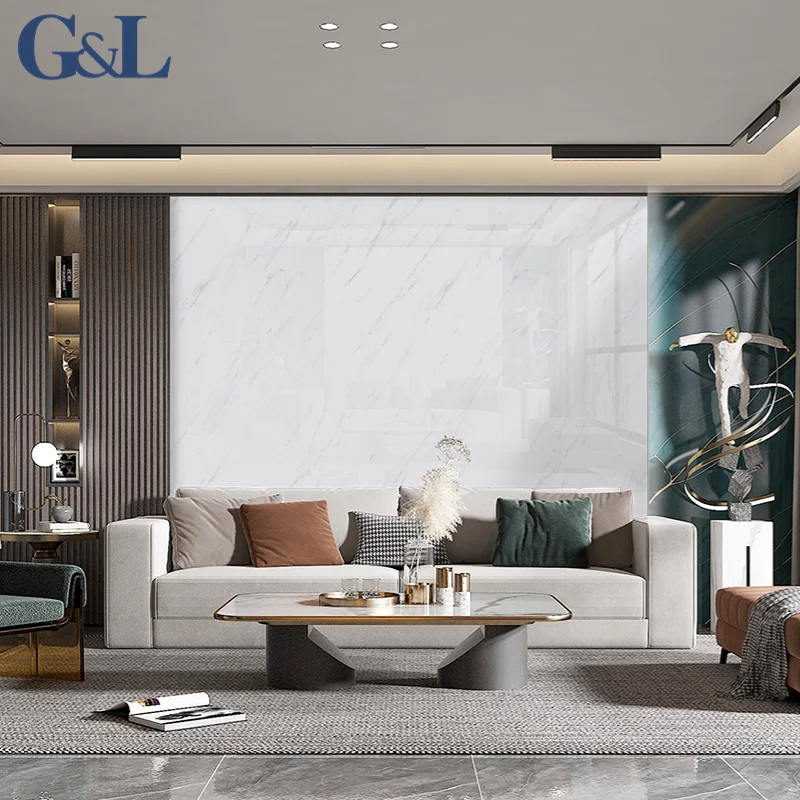 Высокое качество оптовая цена спеченный камень плитка настенная панель белый пол искусственный большая