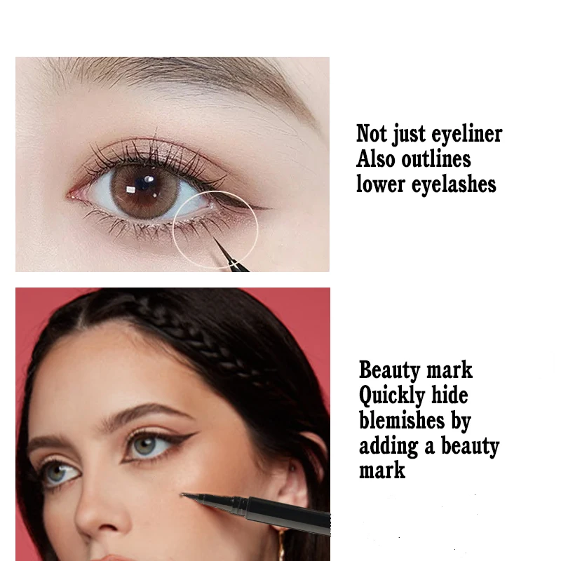 Private Label Color Eyeliner With Fine Brush Tip Professional Eye Make Up Cosmetics Tools Vendor Multi Use Waterproof Eyeliner