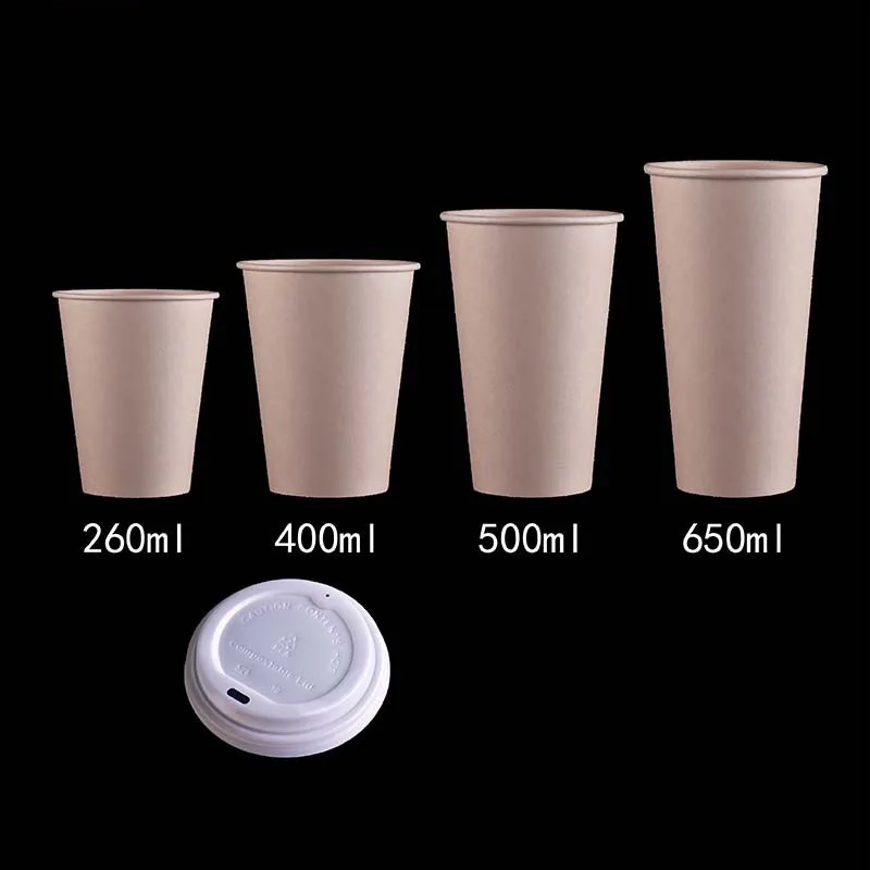 Compostable compost able biodegradable disposable printed bamboo pulp water coffee sugarcane sugar cane bagasse cold drink cup