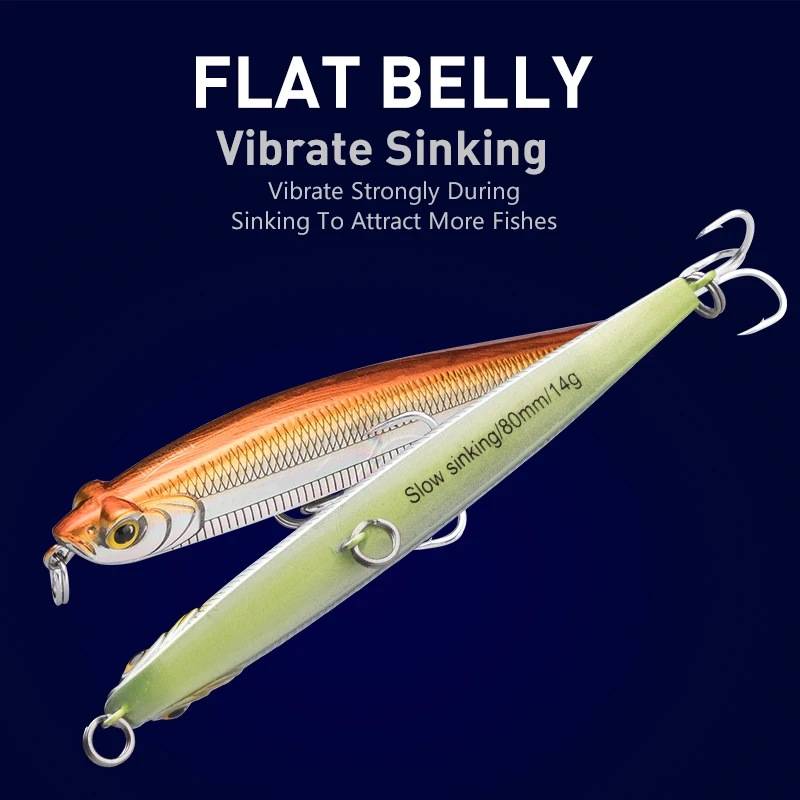 Kingdom High Quality Sea Fishing Lure Sinking Pencil Lure 80mm 95mm False Bait Good Action Hard  Wobblers Fishing Bait For Sale