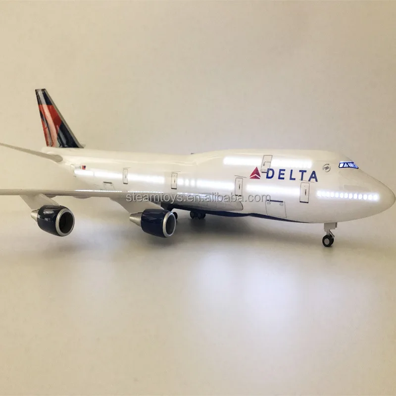 Customized USA Delta Air Lines Plane Model Boeing B747 Resin 47CM  747 Airplane Models for Airline School Graduation Gift