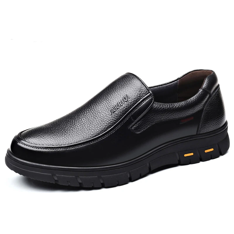 mens casual dress shoes Business leisure single shoes elderly handmade shoes