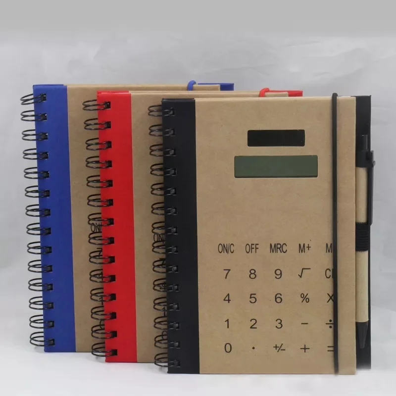 Handheld Pocket Notebook Calculator with Pen 8 Digit Display Small Basic Fully Functional Fun School Kids Home Office Nurse