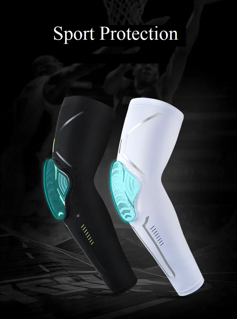 Custom Logo Protective Athletic Basketball Cycling Fitness Ski Guard Sports Compression Arm Cover Sleeve Elbow Sleeve
