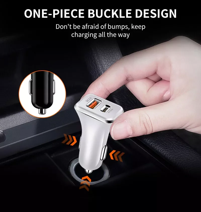 Dual Port 36w Qc3.0 usb C Chargeur Carregador Cargador Rapido Cellular Oraimo Fast Usb Pd Sarj Car Charger Mobile Phone Charger