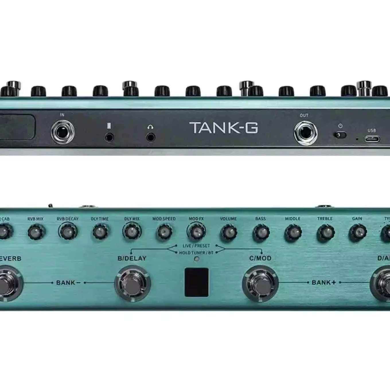 Custom Grand Wave TANK Rechargeable Guitar Multi-Effects Pedal Portable Accept Customized Pedal OEM