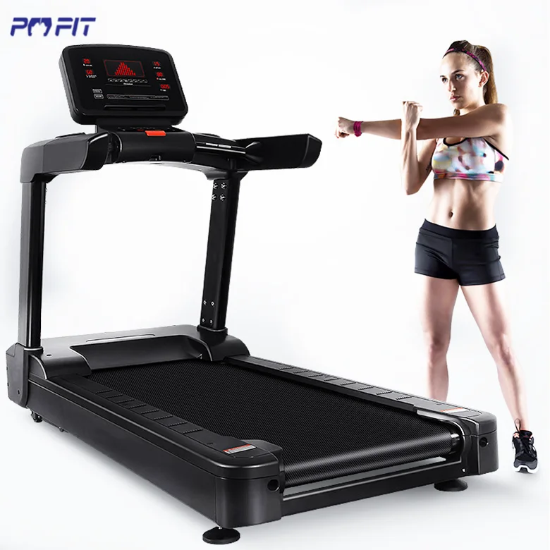 Commercial used running machine gym fitness cardio exercise treadmill bodybuilding 3hp motor treadmill with tv