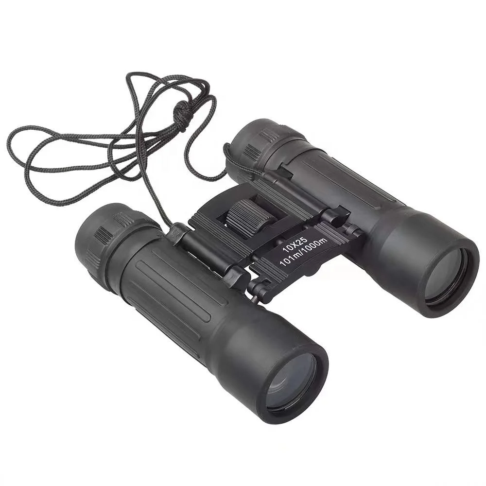 10x25 Folding Binoculars HD Vision FMC Lens Coating 101m/1000m Long Range Compact Mini Binocular Foldable Telescope