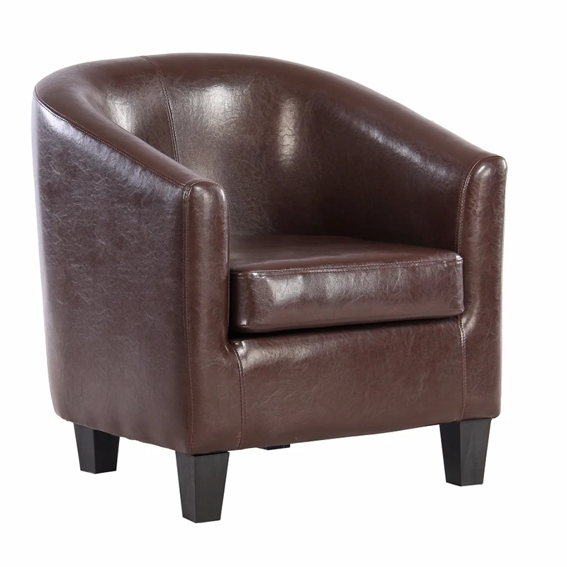 
Tub Chair Armchair for Dining Living Room Reception Lounge Modern Furniture PU 
