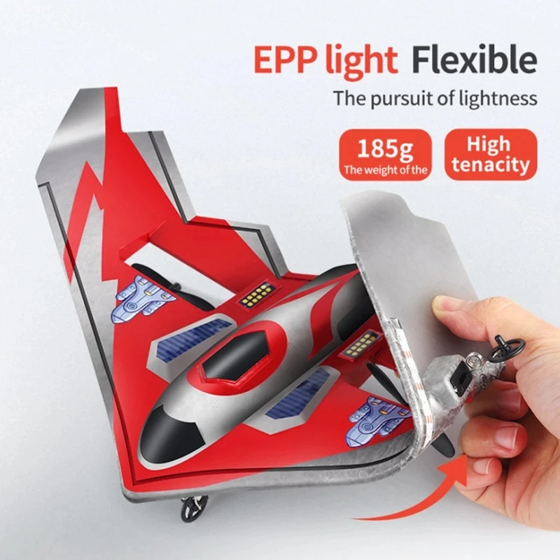 2.4G TY8 Ultralight Aircraft Delta Wing Hand Throw Foam Glider Model Plane 30-mins Flight Drop-resistant Luminous Rc Airplanes