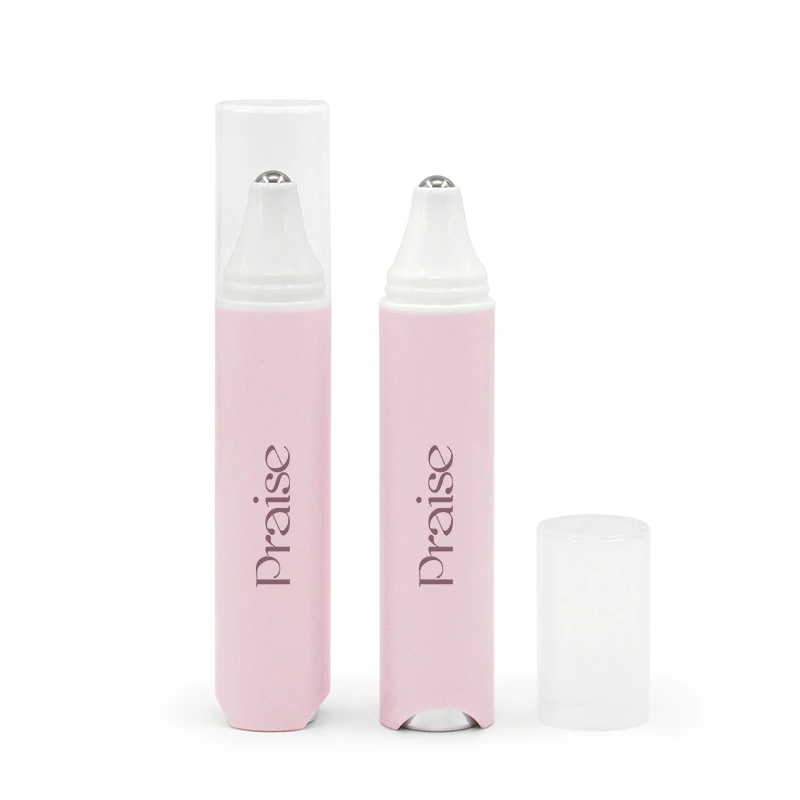 Custom color pattern skin care 20ml empty Eye cream applicators with roller cosmetic Eye essence bottle tube plastic packaging