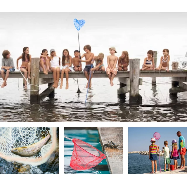 Stainless Steel Outdoor Fishing Telescopic Hand Net Pole