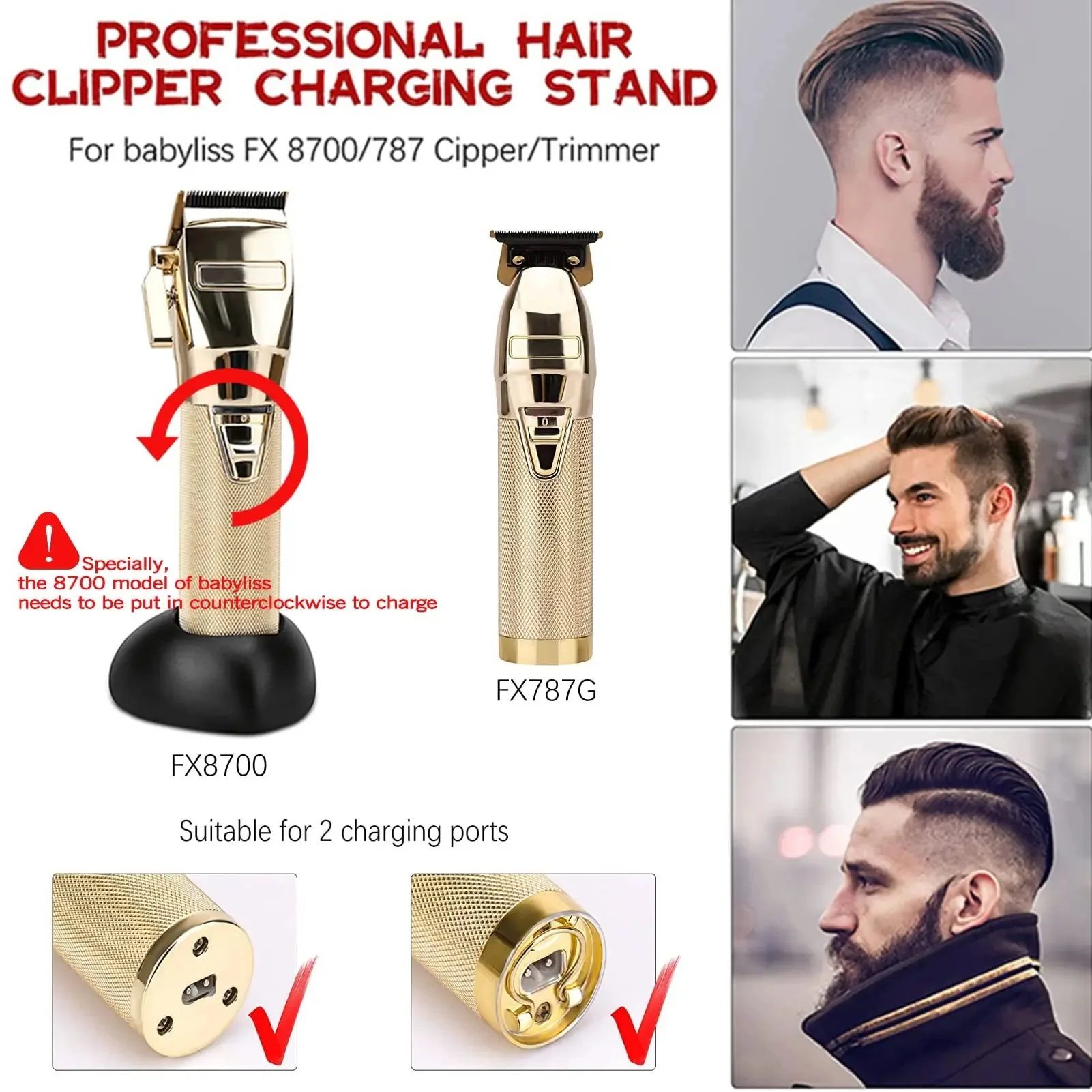 Hot Sale Hairdressing Equipment Hair Trimmers Charging Stand Hair Salon Barber Hair Clipper Charging Dock Base For Chargers