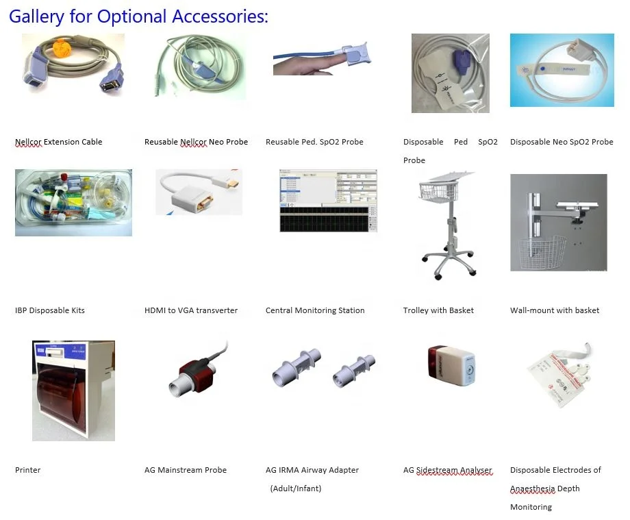 Multifunctional modular plug-in 17-inch touchscreen portable multi-parameter patient monitor