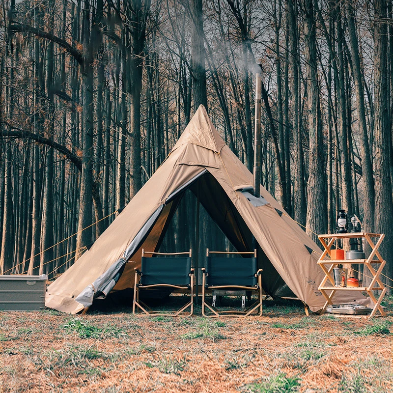 4 сезона Tipi тент рок крепость горячий шатер зимнего кемпинга с плитой Jack для всей семьи охоты рыбалки