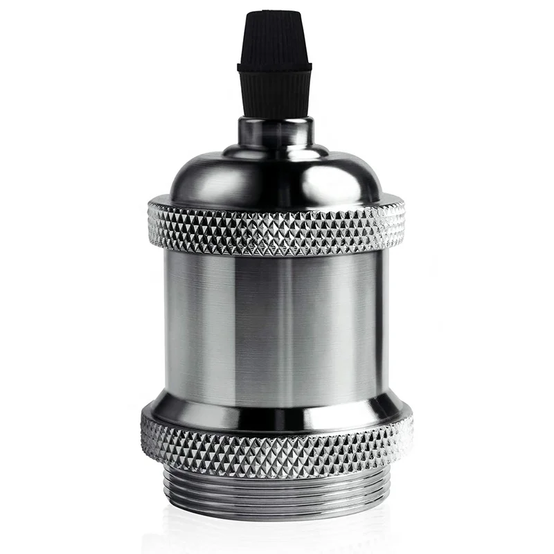 E26 E27 Solid Aluminum Retro Lamp Socket Vintage Pendant Lamp Holder