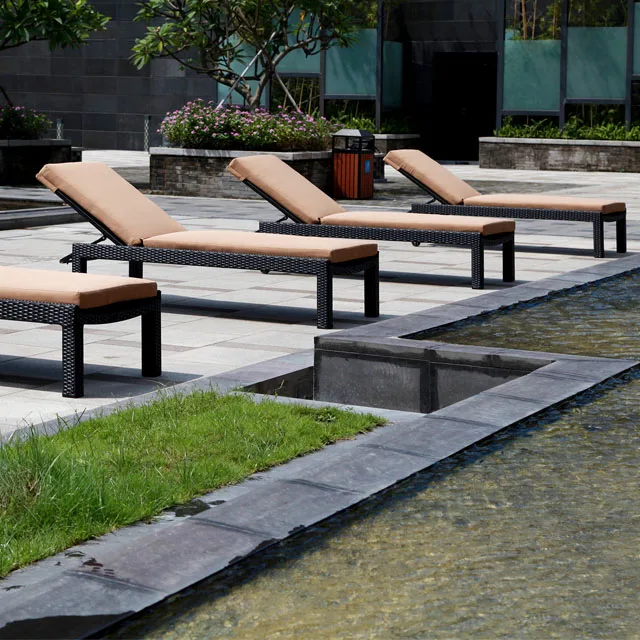 Открытый ротанга морской курорт у бассейна диван-кровать Кресло для отдыха