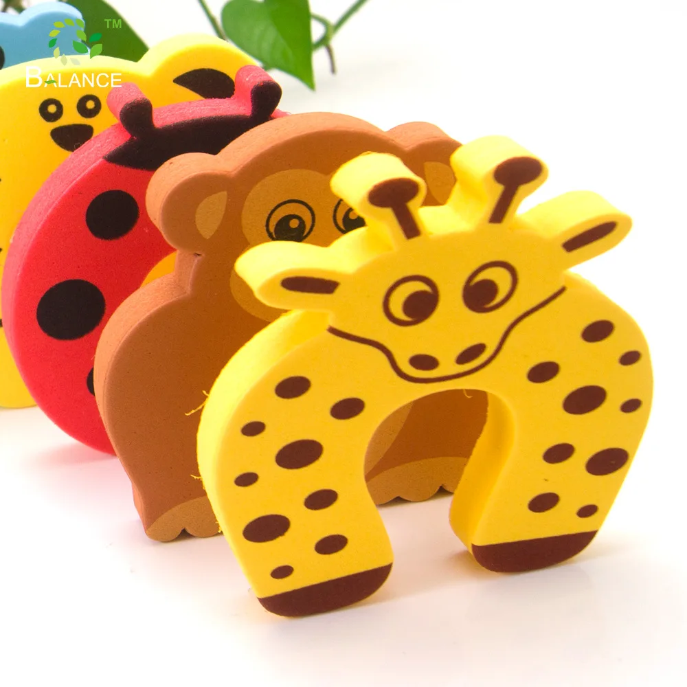 Factory Children Safety Colorful Cartoon Animal Foam Door Stop Cushion for Baby